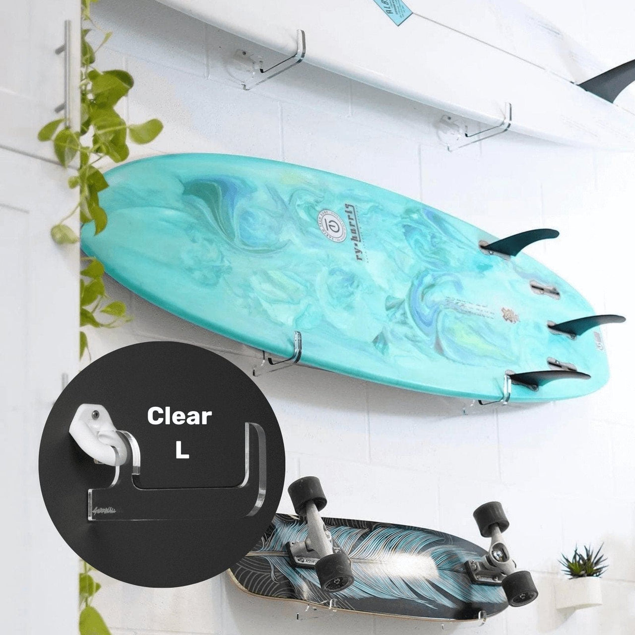 Gnarwall Horizontal Hangers - Clear - Large - GNARWALL