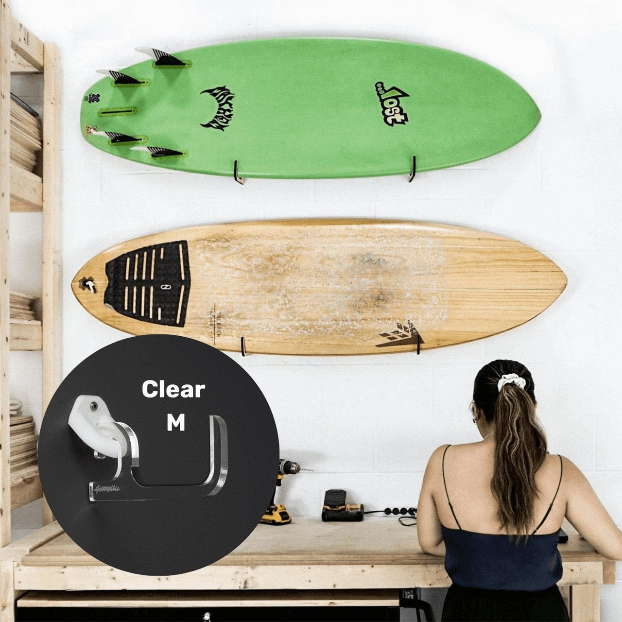 Gnarwall Horizontal Hangers - Clear - Medium - GNARWALL