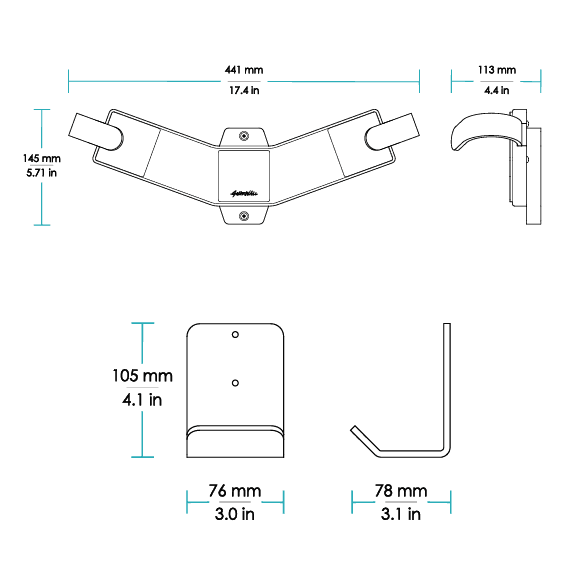 Gnarwall Tip Up Rack - Board Ledge - Bamboo - GNARWALL