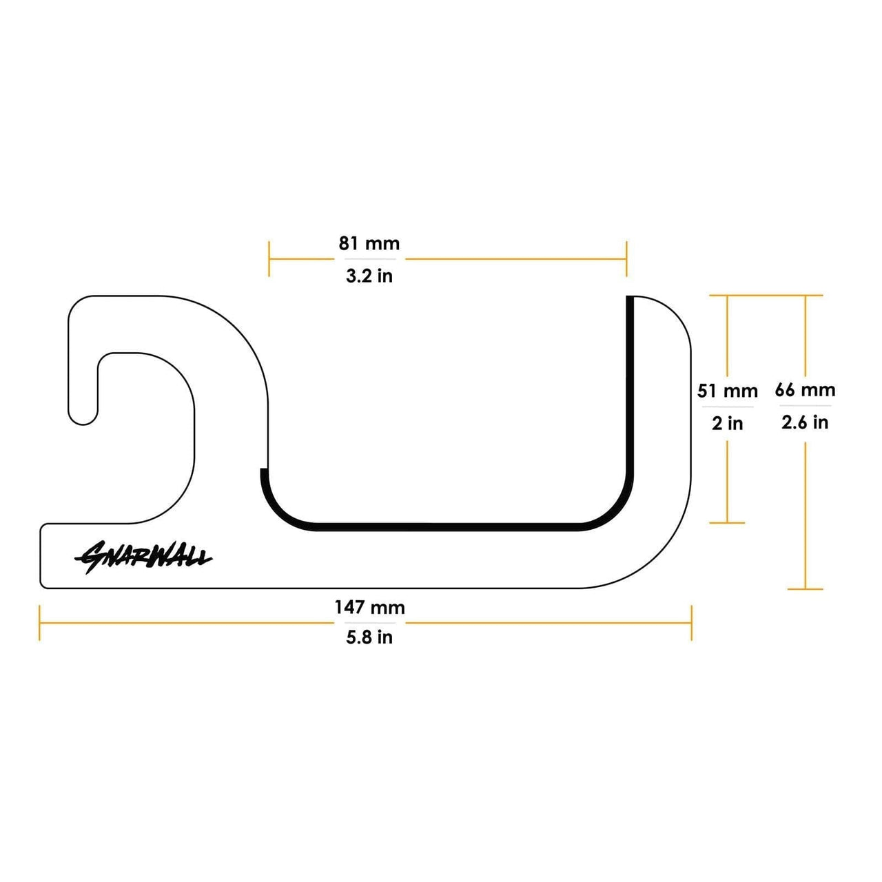 Gnarwall Horizontal Hangers - Clear - Medium - GNARWALL