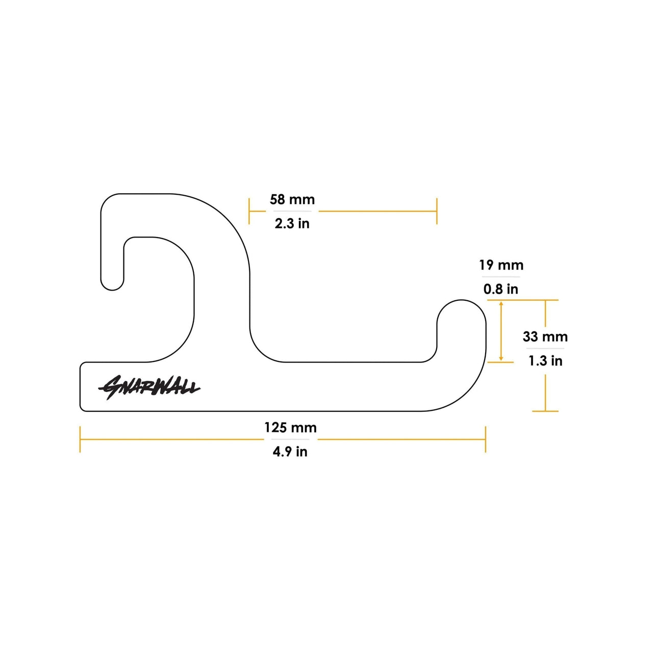 Gnarwall Horizontal Hangers - Clear - Small - GNARWALL