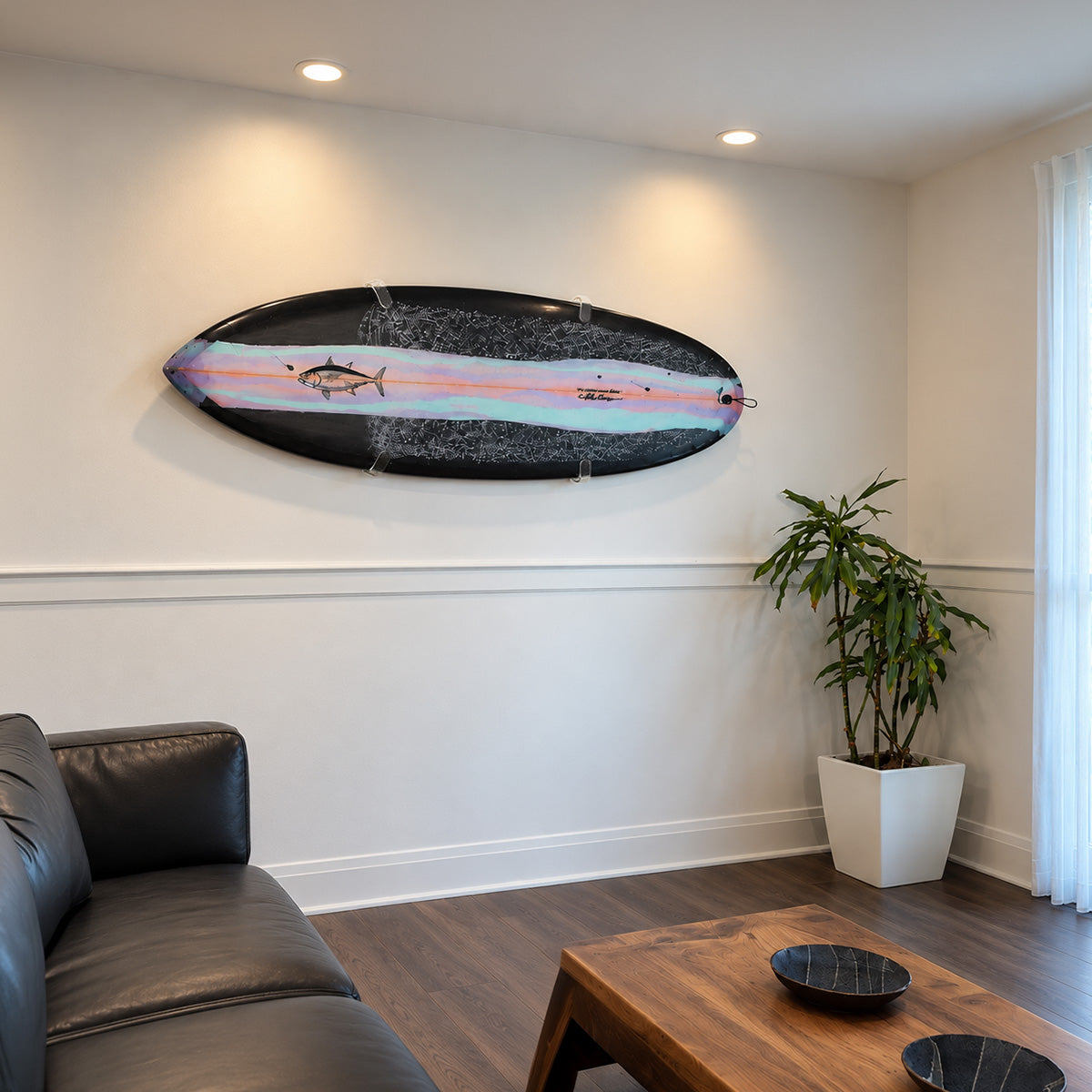 Gnarwall Horizontal Surfboard Rack - Bamboo