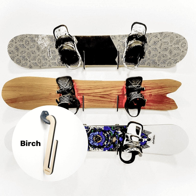 Gnarwall Horizontal Snowboard Hangers - Birch - GNARWALL