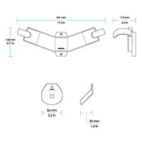 Thumbnail for Gnarwall Tip Up Rack - Fin Box Hooks - Bamboo - GNARWALL