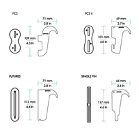 Thumbnail for Gnarwall Tip Up Rack - Fin Box Hooks - Bamboo - GNARWALL