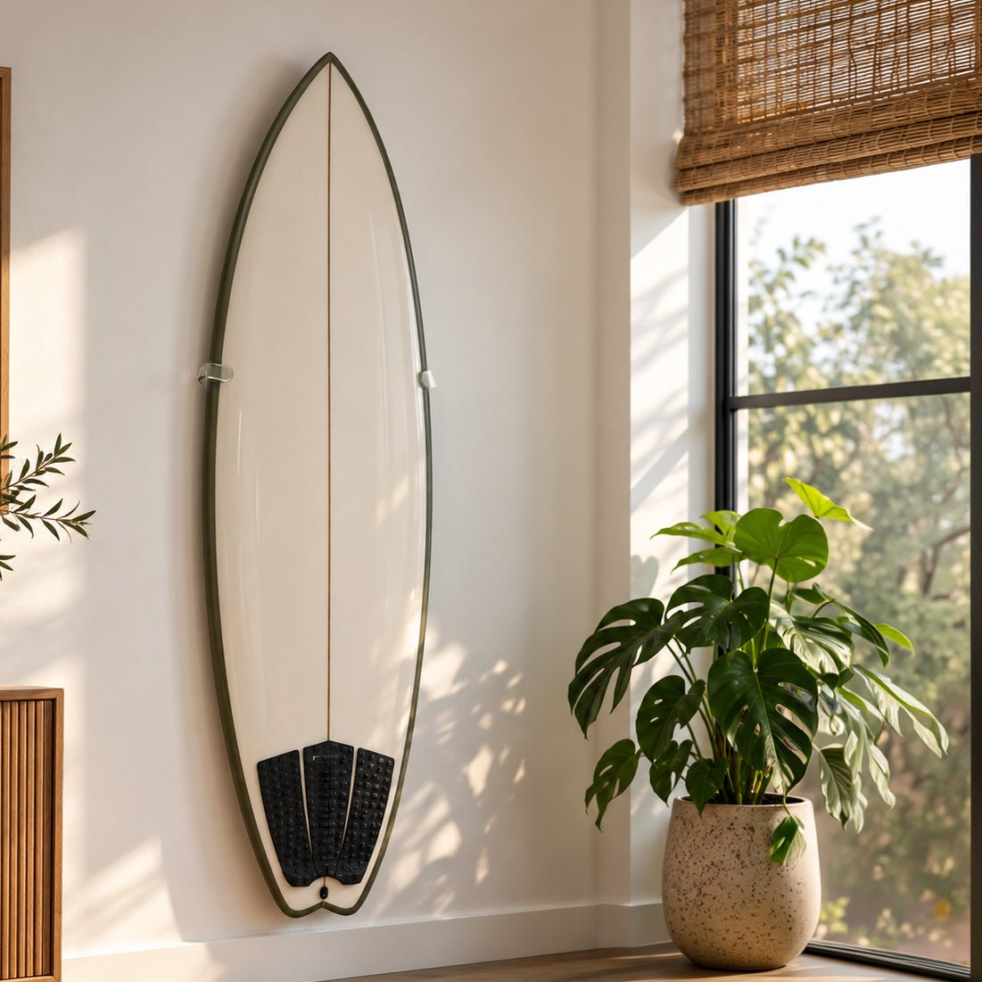 Gnarwall Tip Up Rack - Fin Box Hooks - Bamboo - GNARWALL