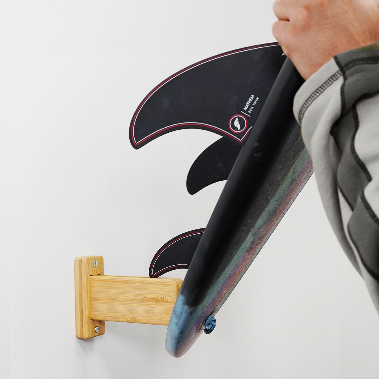 Gnarwall Tip Up Rack - Fin Supports - Bamboo - GNARWALL